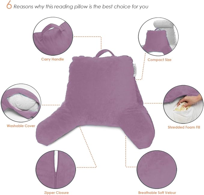 Nestl Reading Pillow with Shredded Memory Foam, Designed - Image 9