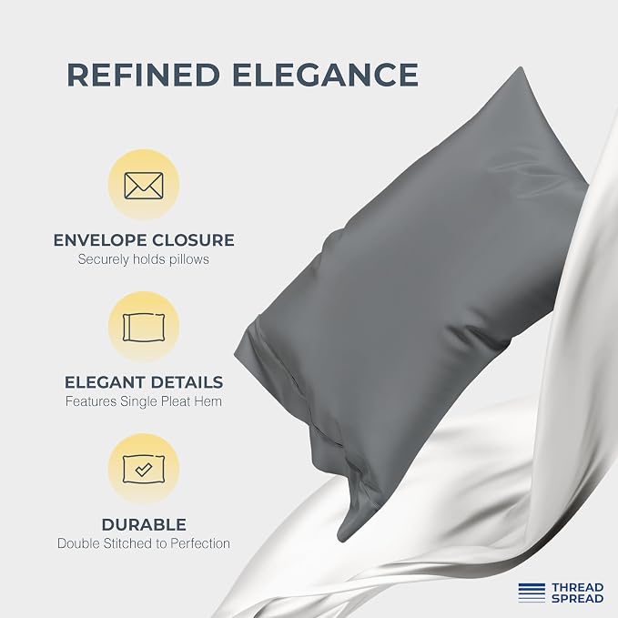 THREAD SPREAD 100% Egyptian Cotton King Size Sheets Set - Image 4