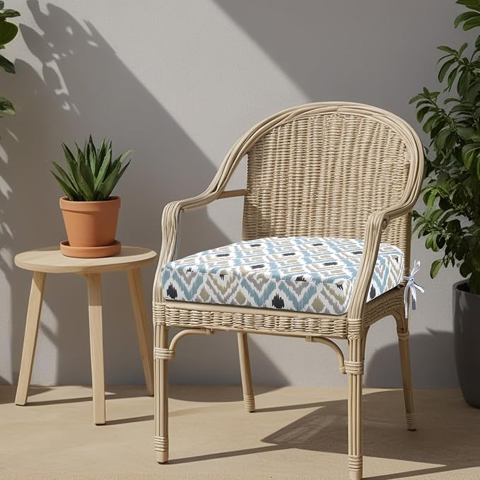 idee-home Outdoor Chair Cushions Set of 2, Thick 19" x 19" x 3" Outdoor Seat - Image 6