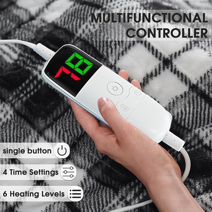 OCTROT Heated Electric Blanket Queen Size, 84X90 Heating Blanket Queen - Image 3