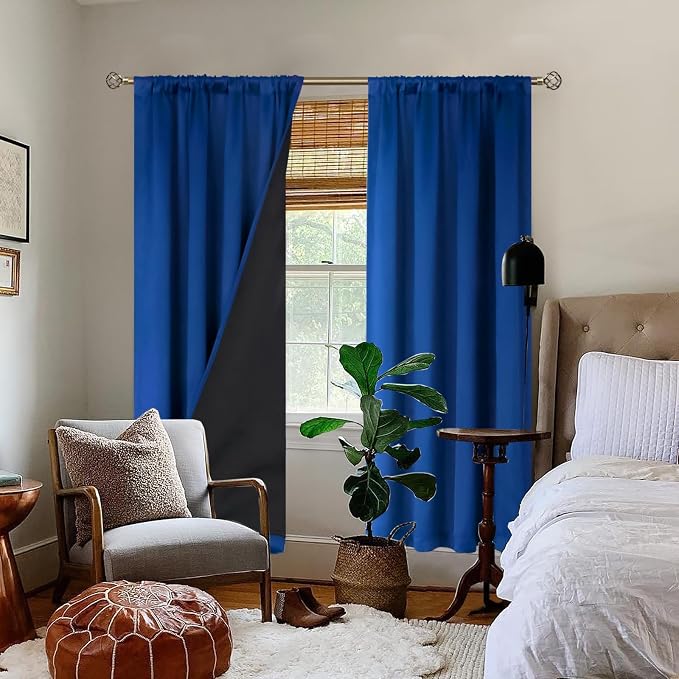 BGment 100% Blackout Curtains for Bedroom 84 Inch Length, Rod Pocket - Image 2