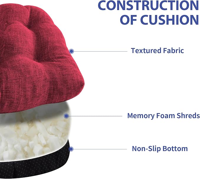Chair Cushions for Dining Chairs Set of 4, Chair Pads - Image 3