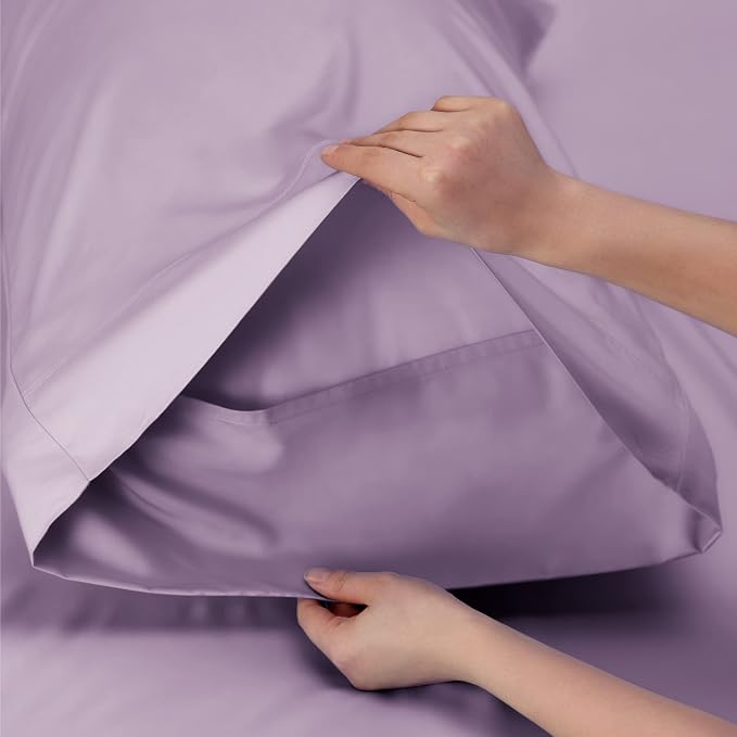Bedsure Cooling Sheets Twin, Rayon Derived from Bamboo, Breathable & Soft Twin - Image 5