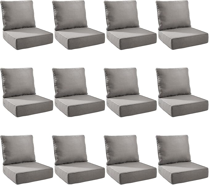 Outdoor Cushion Set for Furniture Patio Furniture, UV Resistant, Water Resistant by PLANNTONNEO