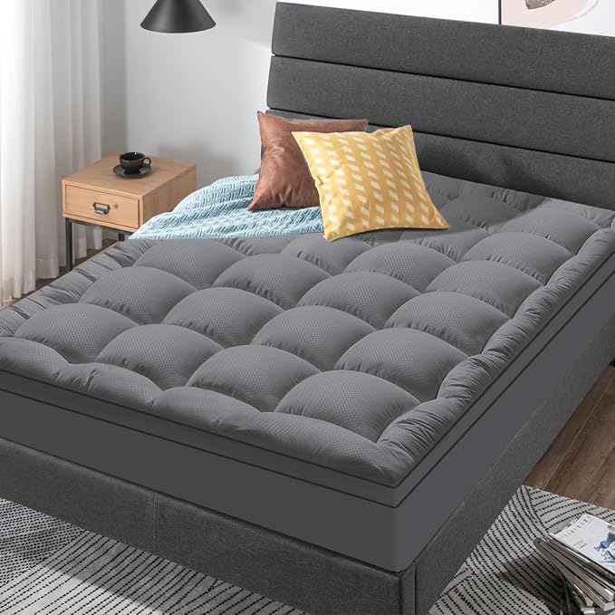 Full Size Mattress Topper for Back Pain, Cooling Extra Thick Mattress Pad Cover - Image 7