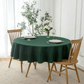 maxmill Round Linen Looking Textured Tablecloth Spill-Proof Wrinkle Free Soft by maxmill