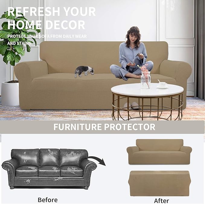 Easy-Going Stretch Oversized Sofa Slipcover 1-Piece Sofa Cover Furniture - Image 4