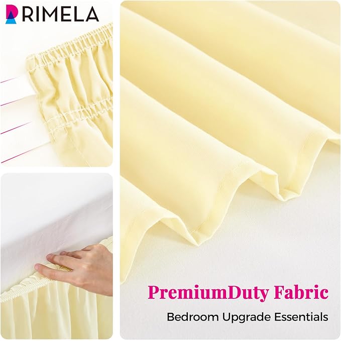 RIMELA Bed Skirt Queen Size 15 Inch Drop, Wrap Around Elastic Bedskirt Solid - Image 7