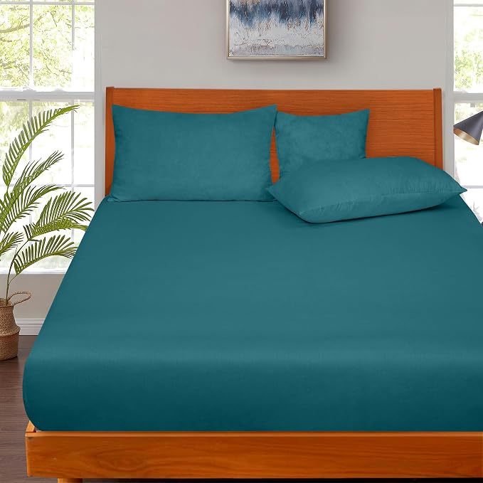 ROYALE LINENS 300 Thread Count 100% Long Staple Combed Cotton Fitted Sheet King - Image 5
