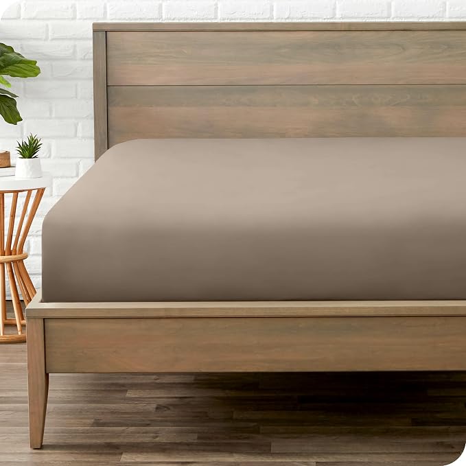 Bare Home Fitted Bottom Sheet Short Queen Size by BareHome