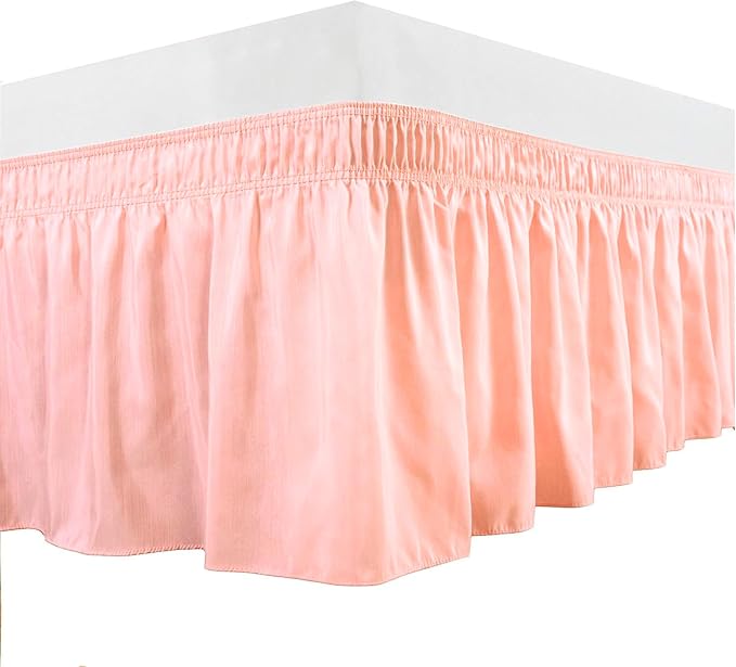 Peach Wrap Around Bed Skirts - Image 4
