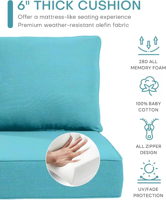 Luxury 24x24x6 Inch Outdoor Cushions - Image 5
