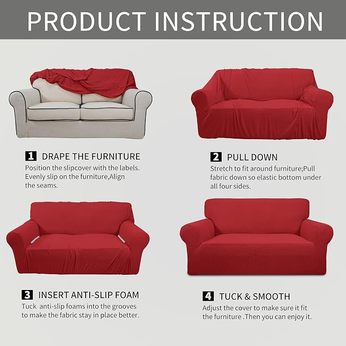 Easy-Going Stretch Loveseat Slipcover 1-Piece Sofa Cover Furniture Protector - Image 8
