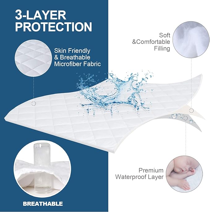 Waterproof Sofa Bed Mattress Protector Pad, Absorbent Full Sleeper Sofa - Image 3