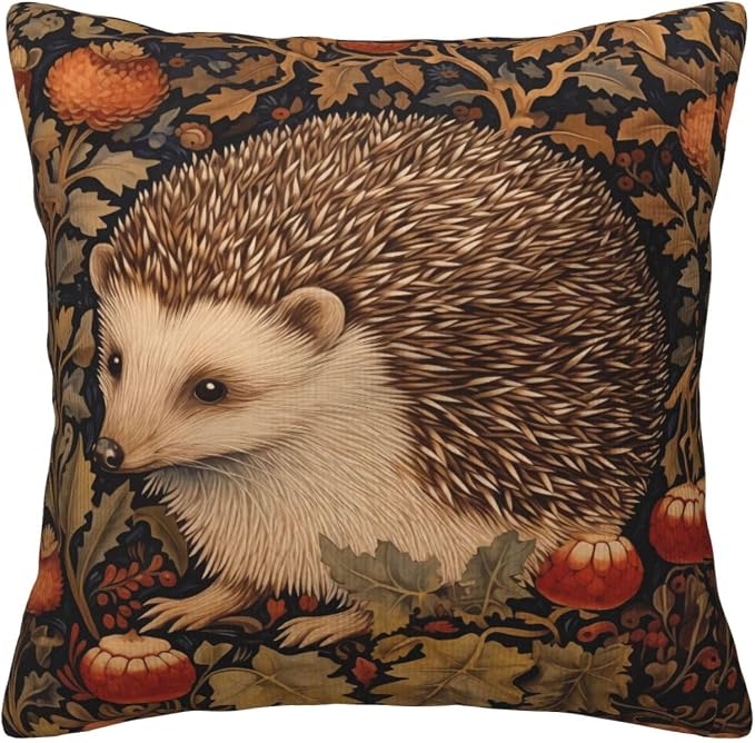 William Morris Abstract Vintage Floral Hedgehog Design 18x18 inches Throw by Unknown