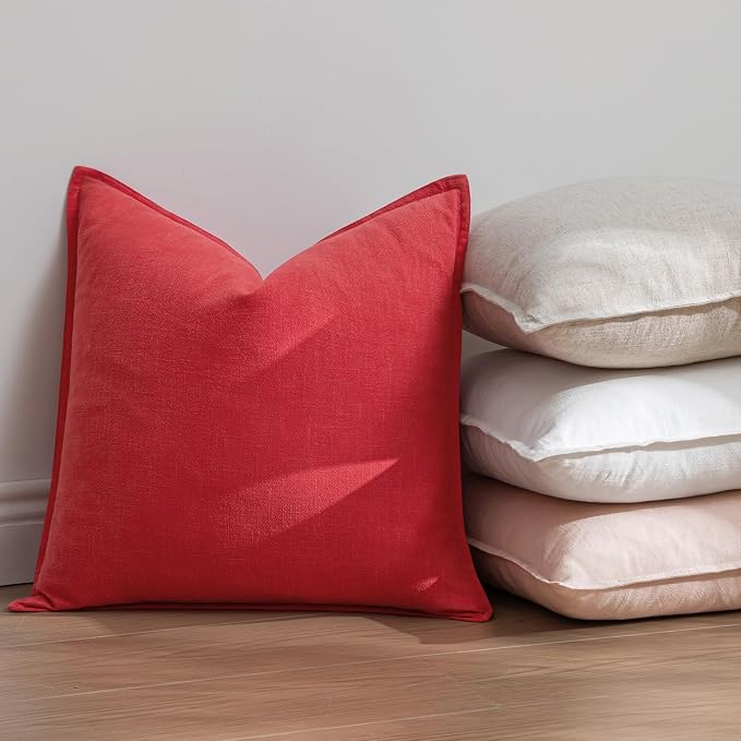 EMEMA Christmas Throw Pillow Covers Decorative Linen Pillow Covers 18x18 Inch - Image 7