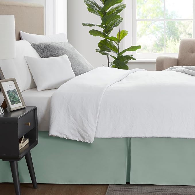 Nestl Sage Green Full XL Bed Skirt - Image 3