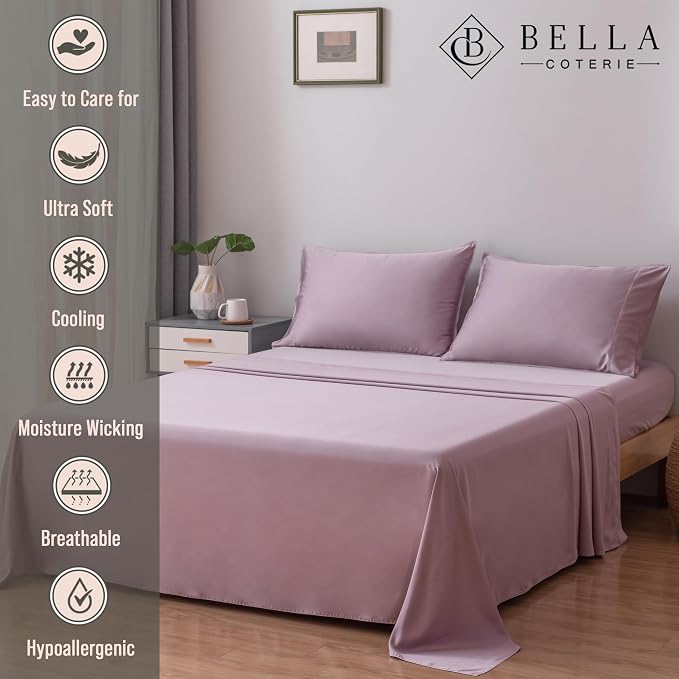 Bella Coterie Luxury Bamboo Viscose Twin XL Size Sheet Set | 100% Organically - Image 2