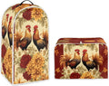 Rooster Toaster and Blender Cover Set Washable Coffee Maker Appliance Covers by Pointodoor