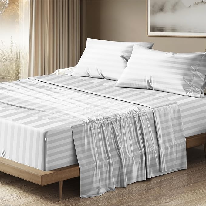 THREAD SPREAD 100% Egyptian Cotton Sheets Queen Size by THREADSPREAD