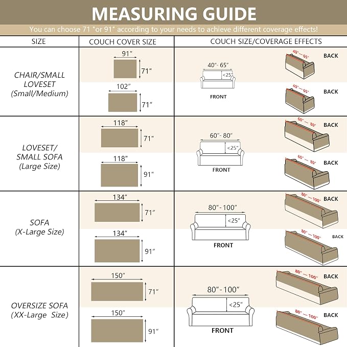 MYSKY HOME Couch Cover Sofa Covers, Sectional Couch Covers - Image 6