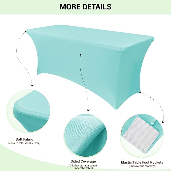 Obstal 6ft Stretch Spandex Table Cover - Image 3
