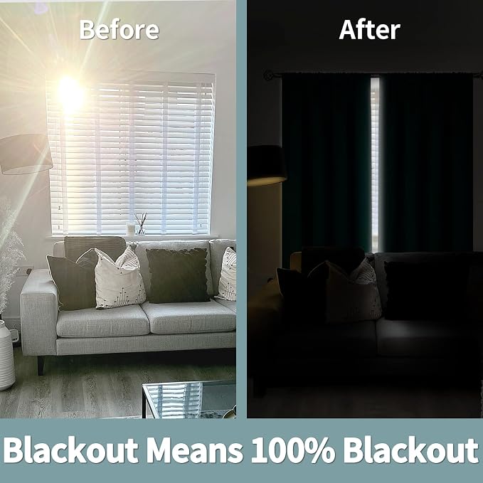 BGment Full Blackout Curtains for Living Room 72 Inch Length 2 Panels Set - Image 3