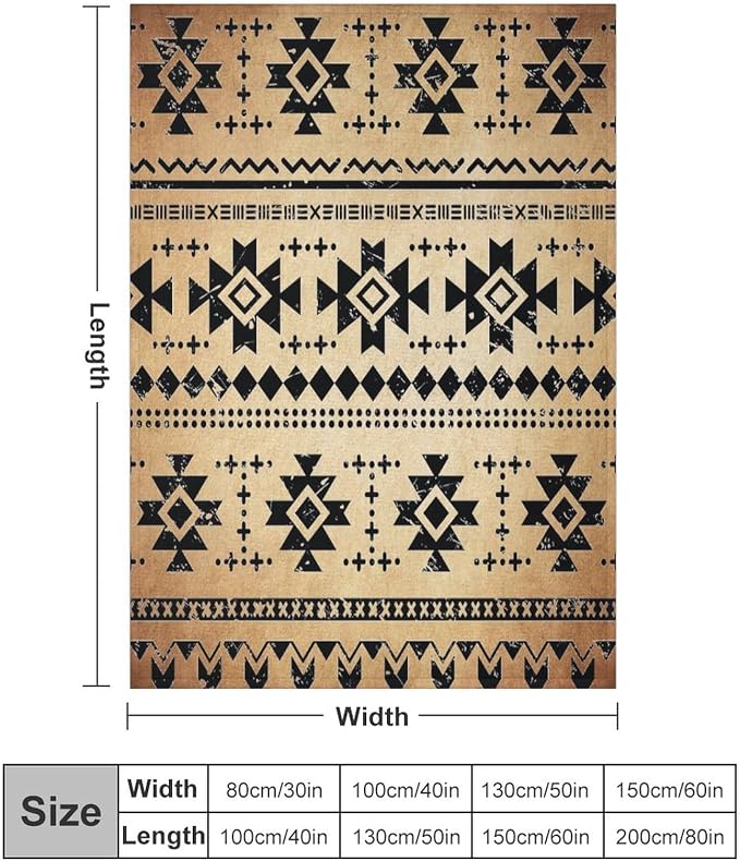 Tribal Aztec Throw Blanket, Southwestern Native Blanket, Vintage Ethnic - Image 2