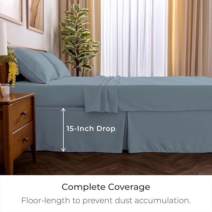 Mellanni Bed Skirt Cal King Size- Bed Skirting - Image 2