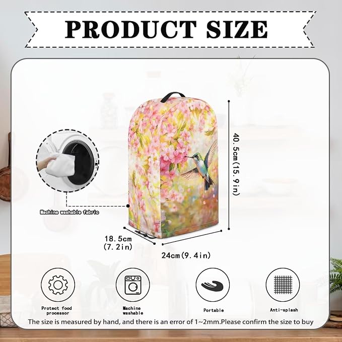 Birds Flower Blender Dust Cover Stand Mixer or Coffee Maker Appliance Covers - Image 6