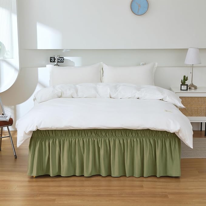 MEILA Full Bed Skirt, Wrap Around Ruffle Bed Skit - Image 7