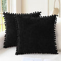 CaliTime Throw Pillow Covers Decorative 16 X 16 Inches Pack of 2 Cozy Solid by CaliTime
