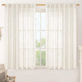 LAMIT Light Filtering Linen Curtains 54 inches Long by LAMIT