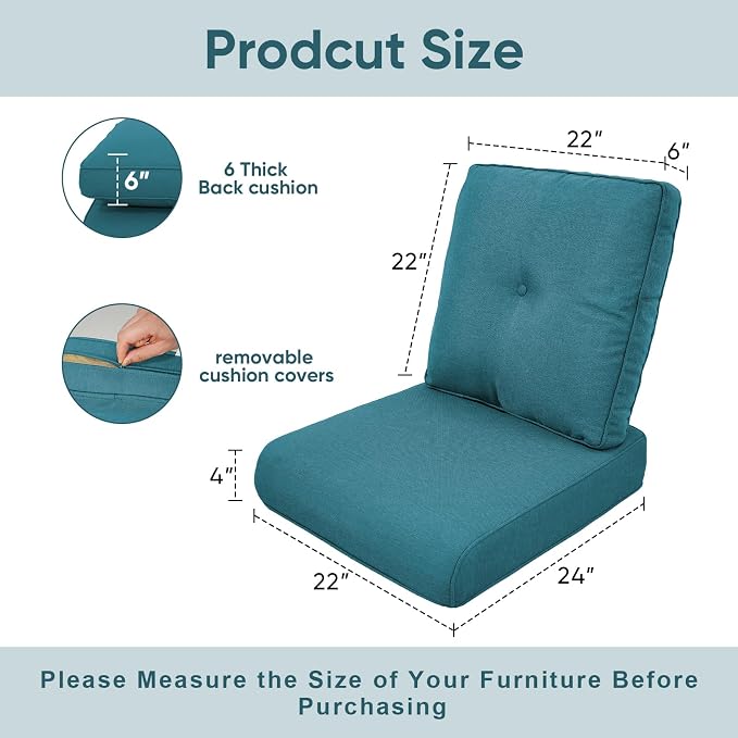 10-Piece Outdoor Patio Cushion Set - Image 6