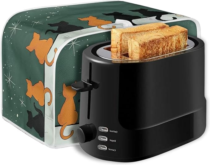 Cat Printed Bread Maker Cover, 4 Slice Kitchen Small Appliance, Toaster Cover - Image 5