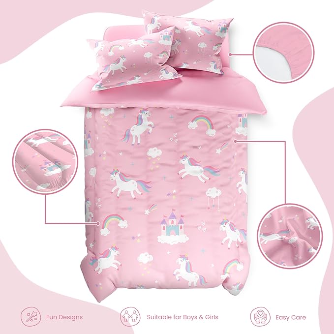 SANDJEST Unicorn Comforter Set Full Size 98x86in - Image 2