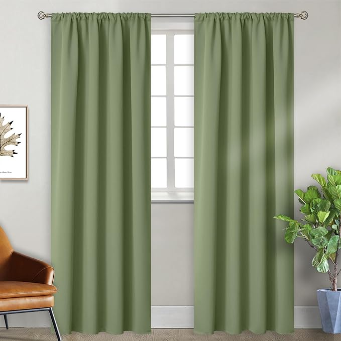 BGment Olive Green Blackout Curtains by BGment