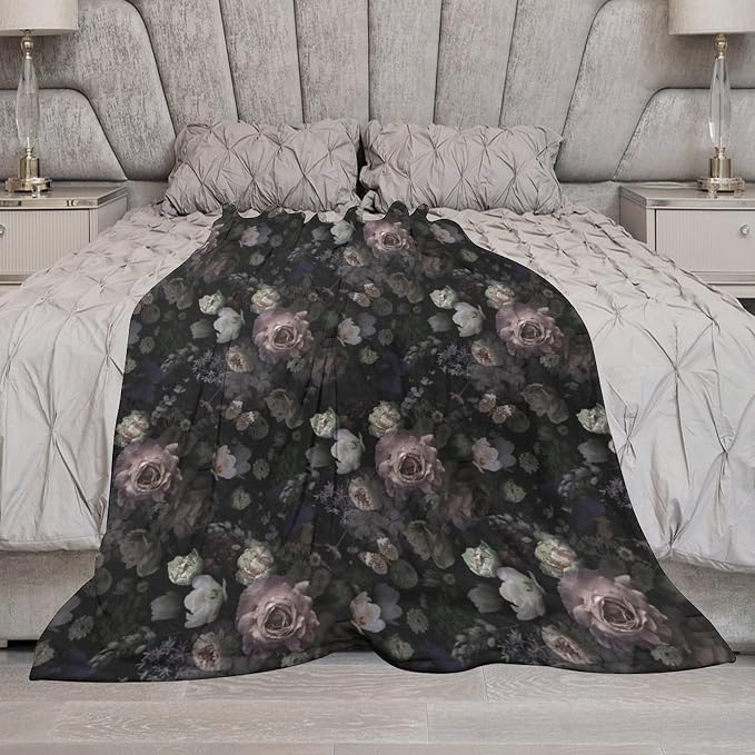 Vintage Gothic Floral Blanket - Image 7