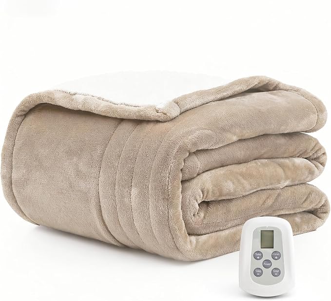 Heated Blanket Electric Blanket Twin 62"x84" Fast Heating Electric Blanket by WATOFT