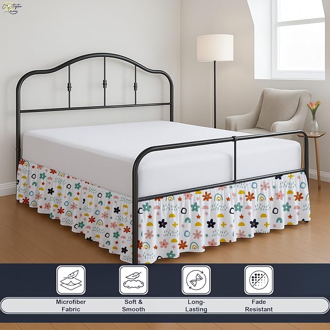 Cottington Lane Ruffled Bed Skirt Queen Size - Image 3