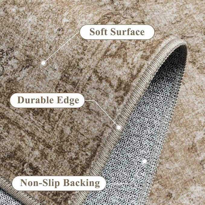 2x8 Light Brown Area Rug Runners - Image 6