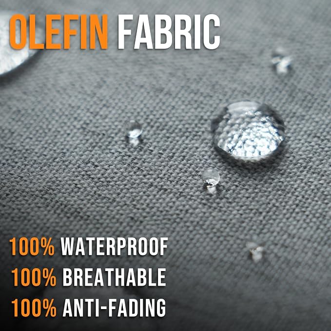 Outdoor Olefin Water-Resistant Deep Seat Cushion Set, Thickened Sofa Chair Pad - Image 4