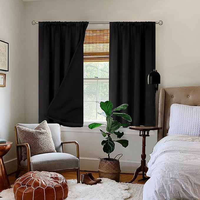 BGment Short Blackout Curtains for Small Window 40 Inch Long, Thermal Insulated - Image 2