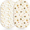 Bassinet Sheets for Baby Girls Boys 2 Pack, Fitted Baby Mattress Sheet for by Home