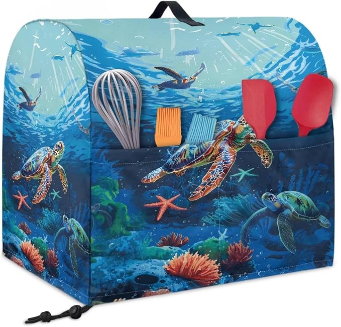 Sea Turtle Mixer Cover 4.5-5 Qt Stand Mixer Kitchen Aid Covers Counter Food - Image 2