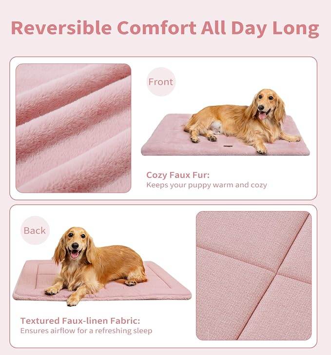 Made4Pets Dog Crate Pad Bed for Small Dogs, Washable & Reversible, Anti-Slip - Image 3