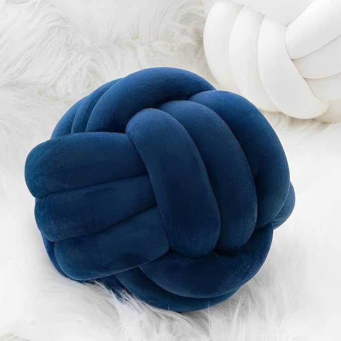 Knot Ball Pillows, Round Throw Pillow Cushion Home Decoration Soft Plush Pillow - Image 2