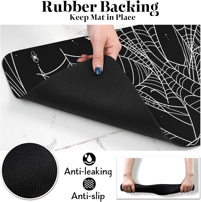 Halloween Dog Food Mats for Floors, Absorbent Dog Bowl Mat for Food and Water - Image 6