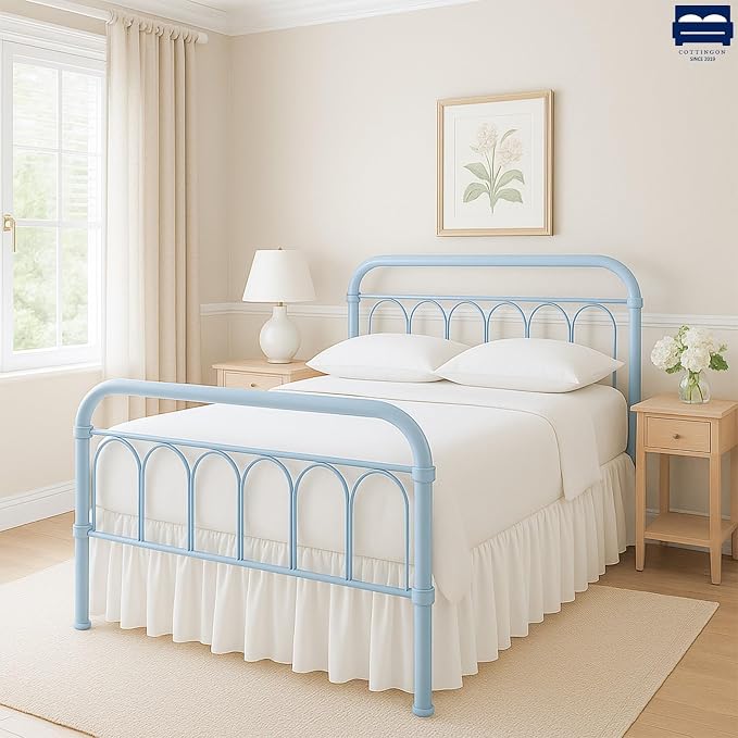 Ruffled Bed Skirt with Split Corners-Dust Ruffle - Image 2