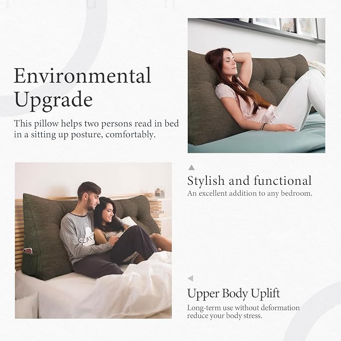 Wedge Headboard Pillow Dorm Room Reading Pillow Back Support - Image 5